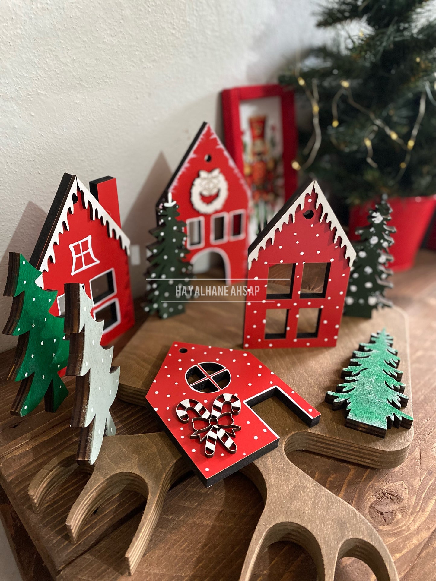 Dekoratif Ağaç Obje Seti