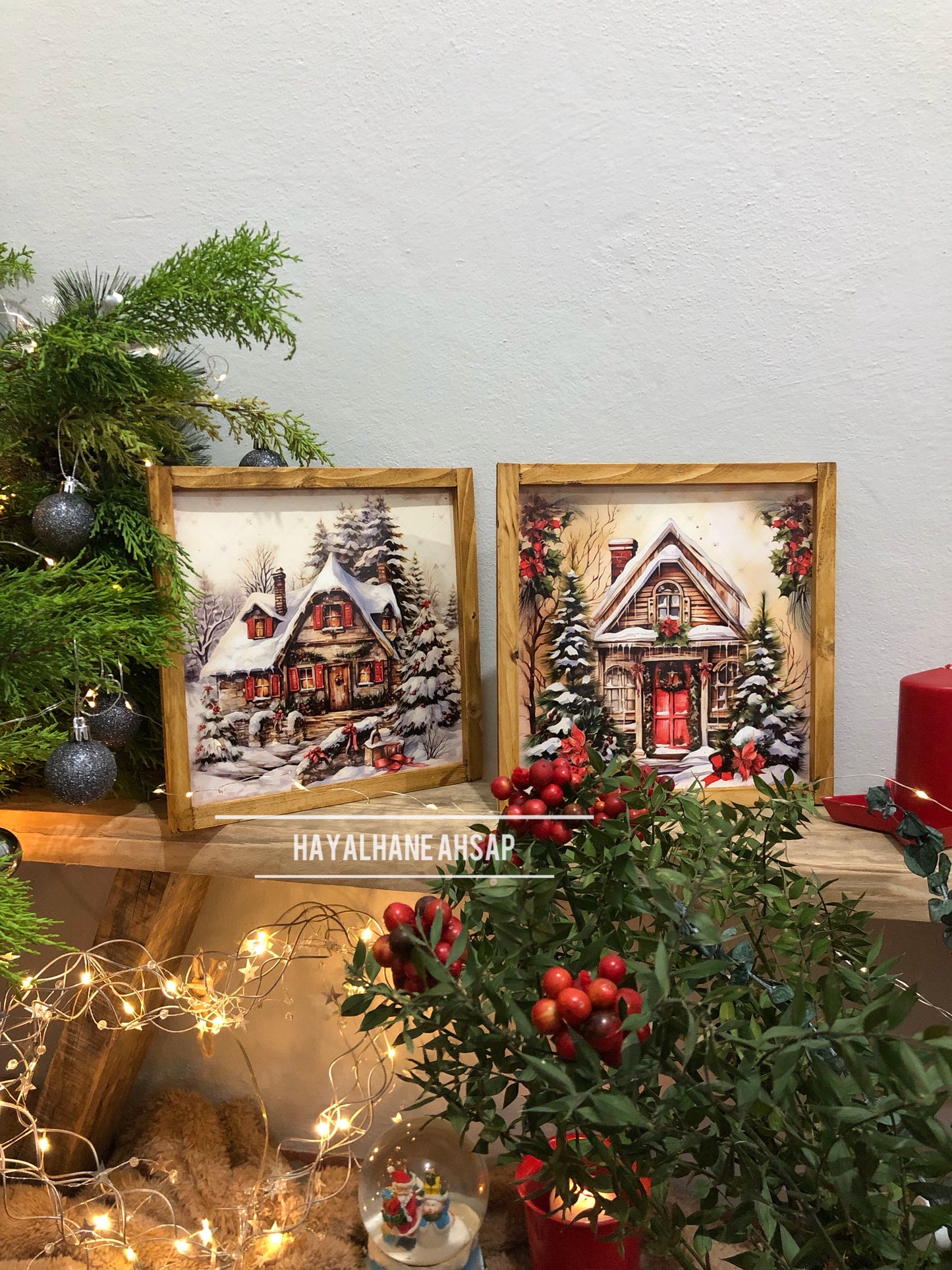 Kış Evi Temalı Tablo Seti