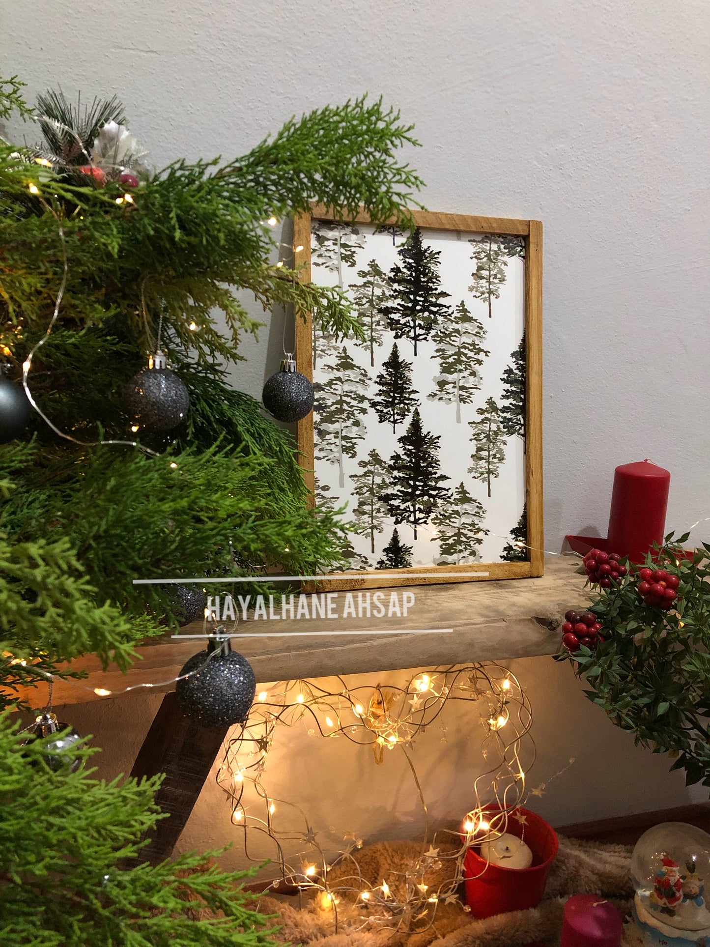 Çam Ağacı Desenli Tablo