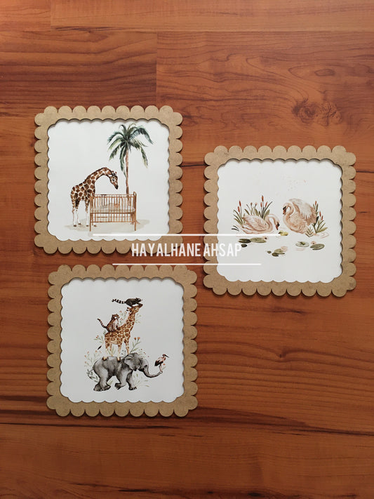 Çocuk Odası Dekoratif Sevimli Tablo Seti