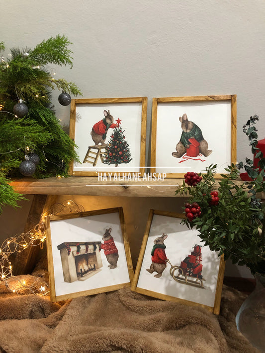 Sevimli Tavşanlar Tablo Seti