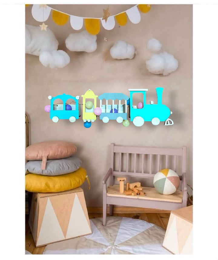 Tren Kitaplık / Ahşap Tren Kitaplık Raf