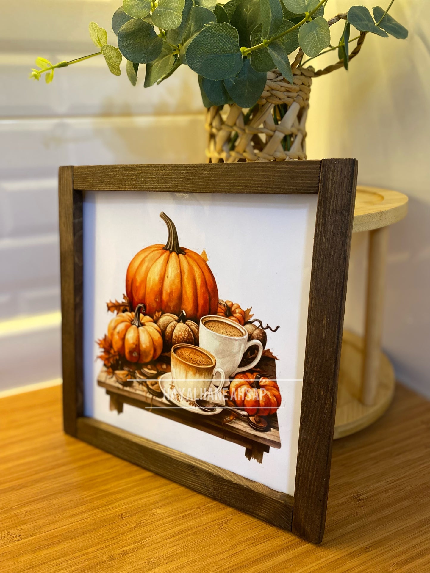 Kahve Köşesi Sonbahar Balkabağı Tablo