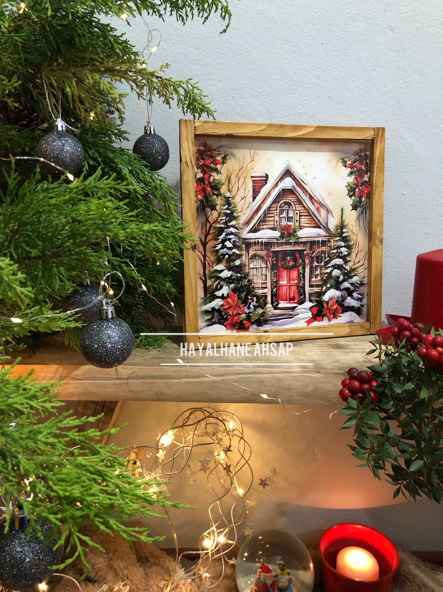 Kış Evi Temalı Tablo