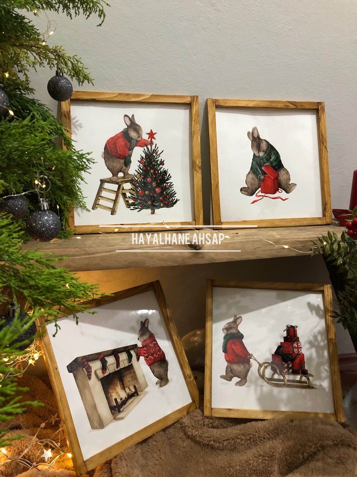 Sevimli Tavşanlar Tablo Seti