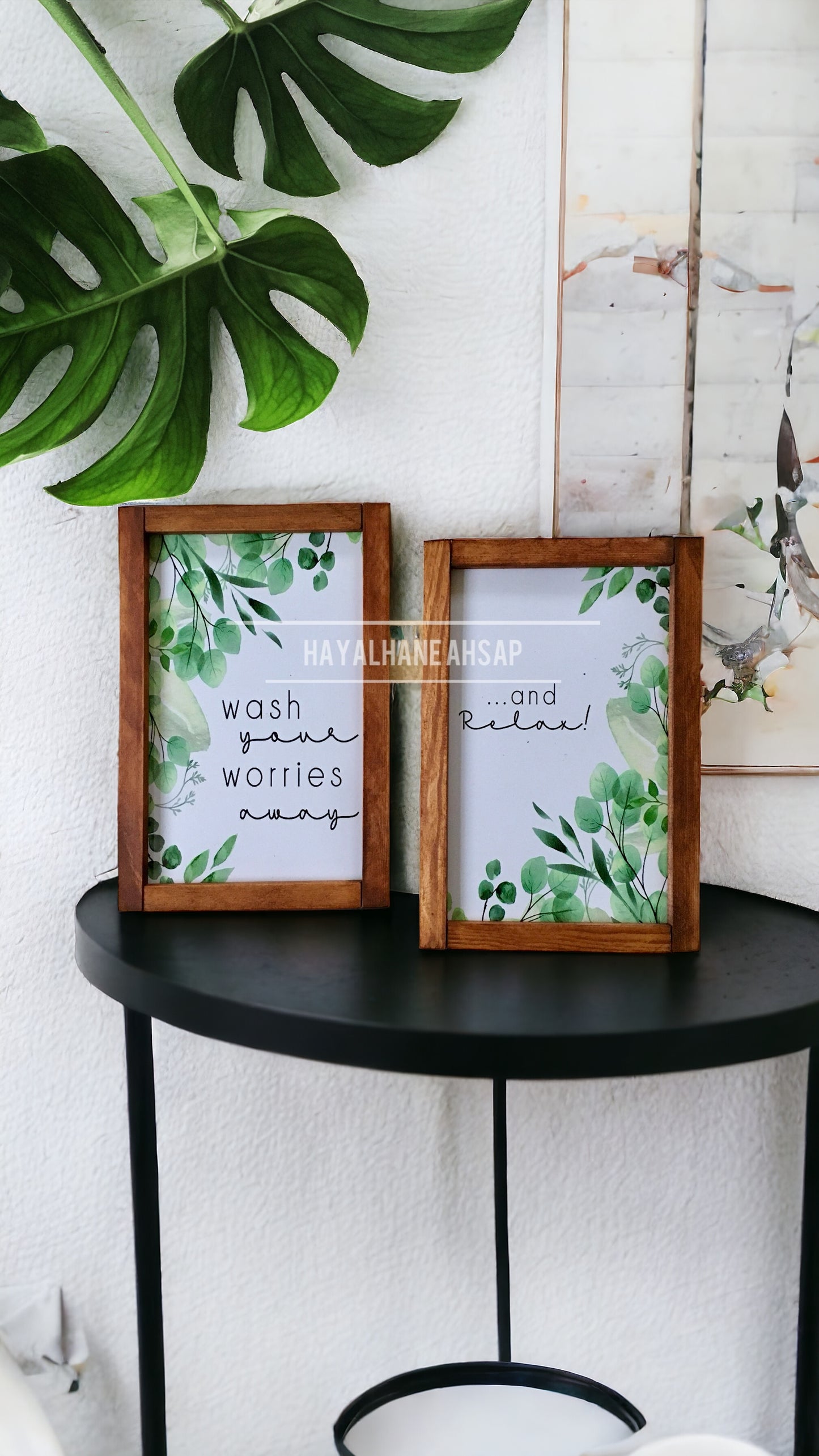 Banyo Dekor / Banyo Tablo Seti / Dekoratif Banyo Tablo Seti