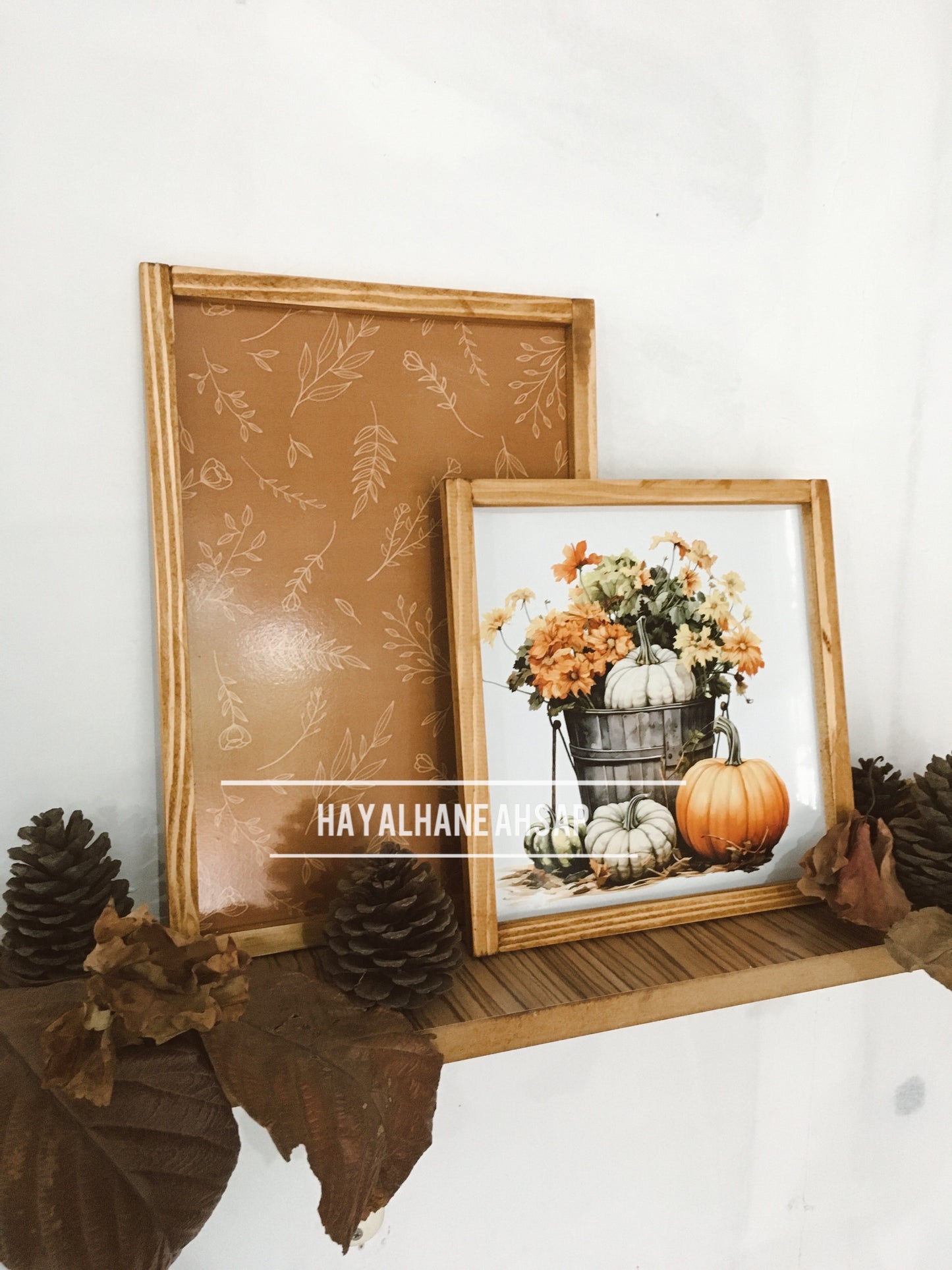 Ahşap Dekoratif Sonbahar Tablo Seti