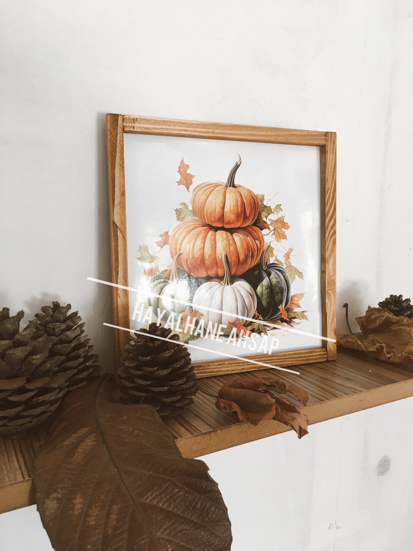 Ahşap Dekoratif Sonbahar Tablo / Adet