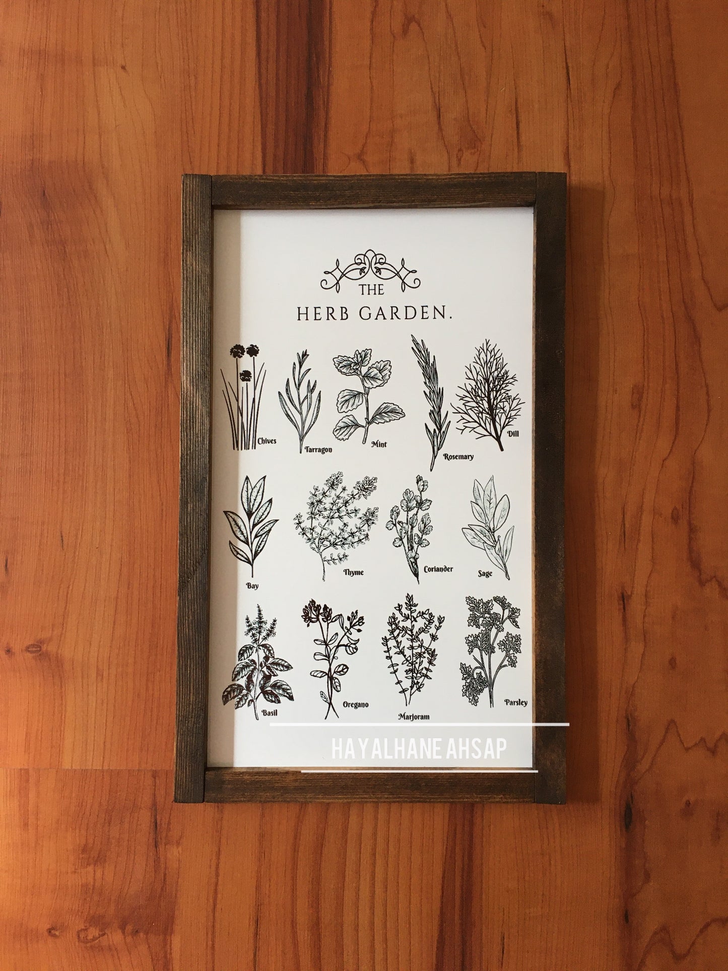 Vintage Botanik Mutfak Tablo