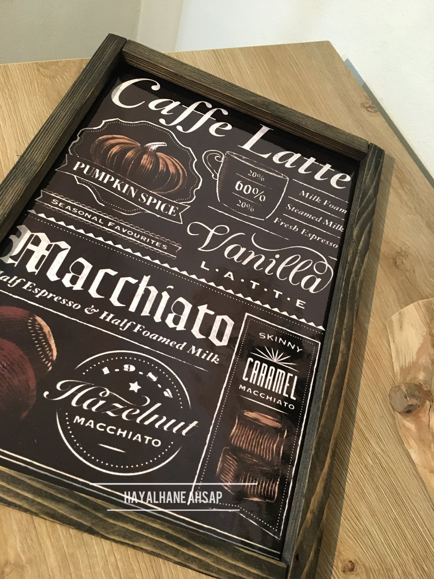 Kahve Köşesi Tablo / Kahve Temalı Tablo / Caffe Latte Tablo