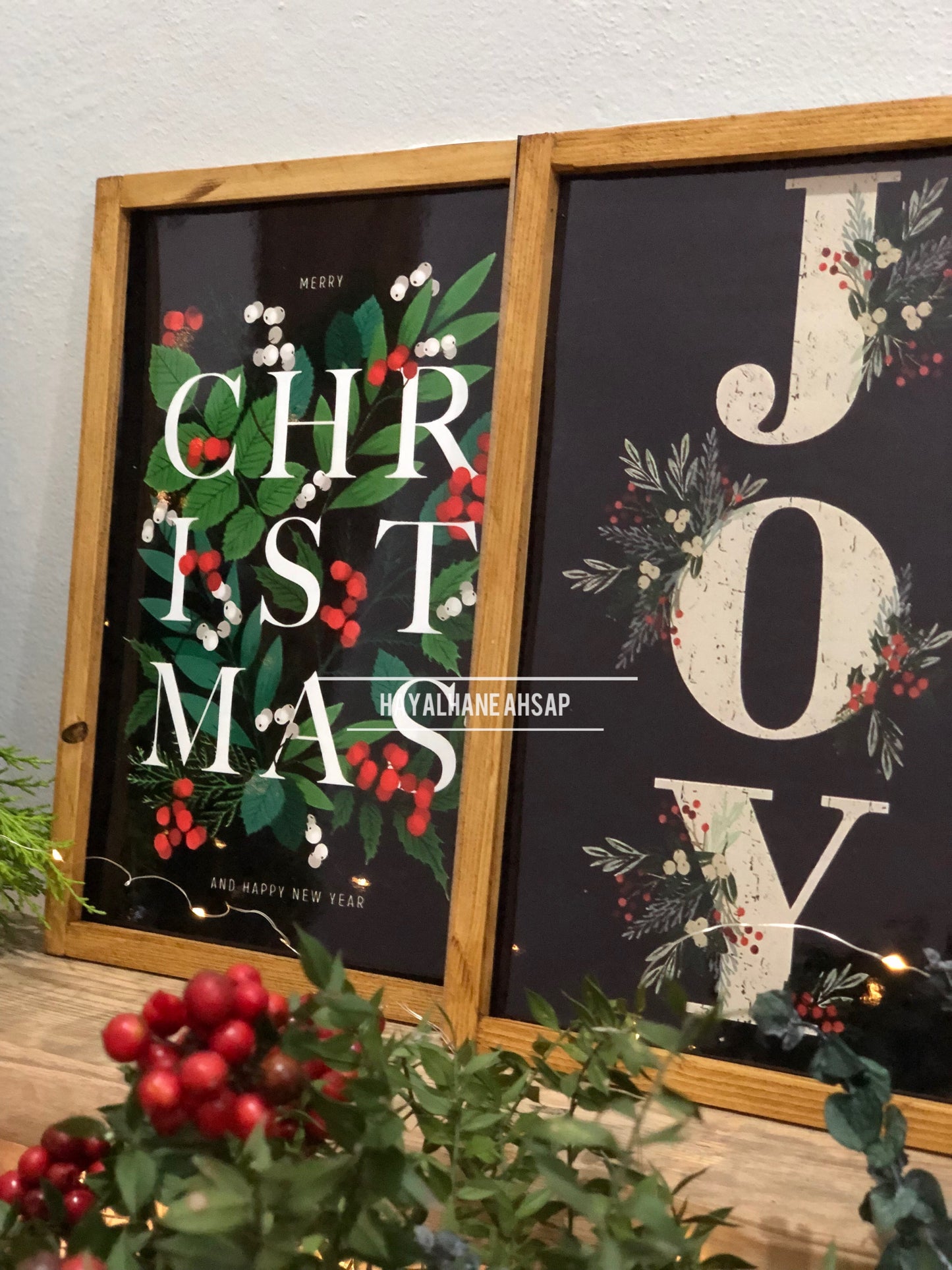 Merry Cristmas & Joy Yılbaşı Tablo