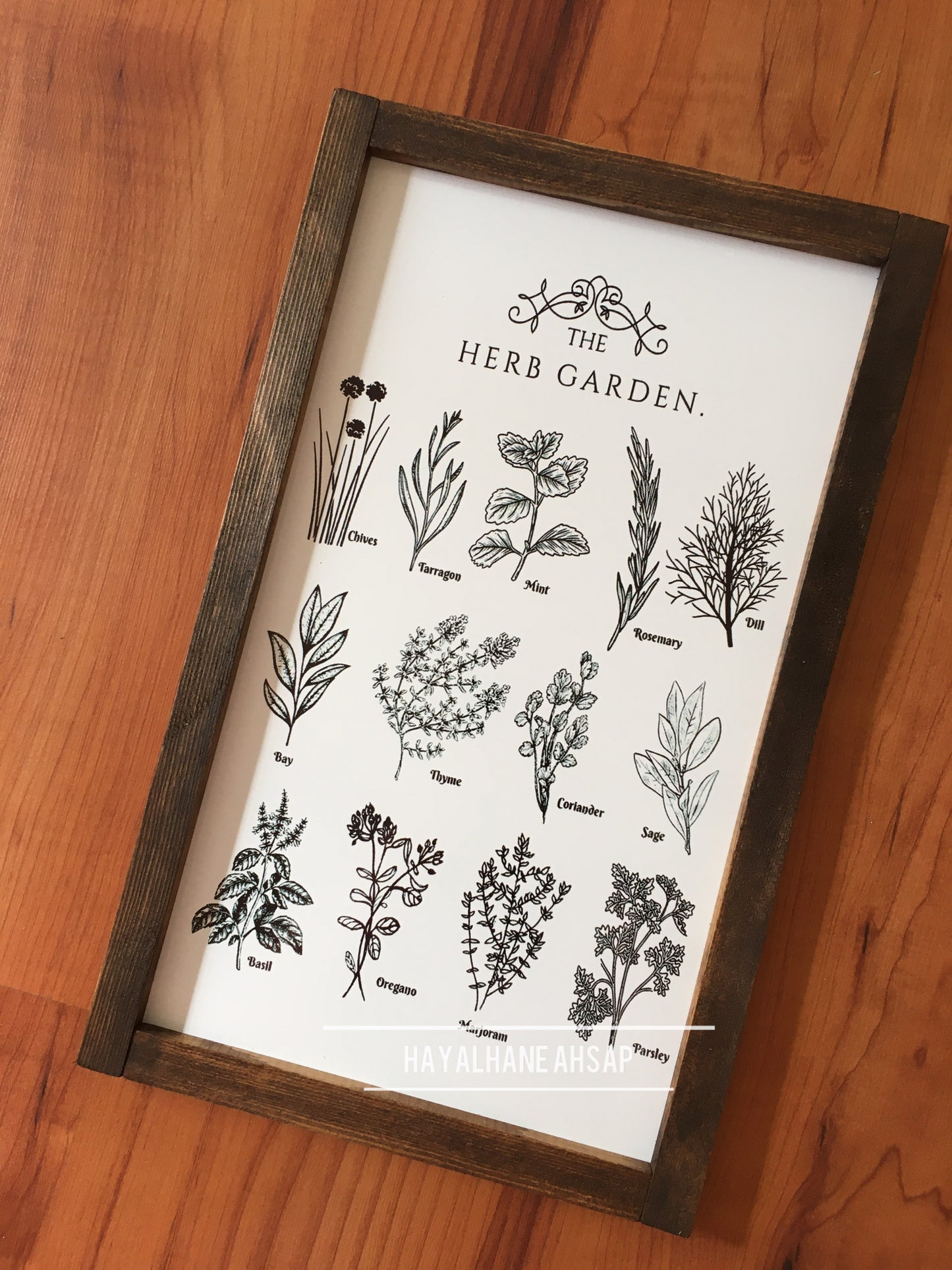 Vintage Botanik Mutfak Tablo