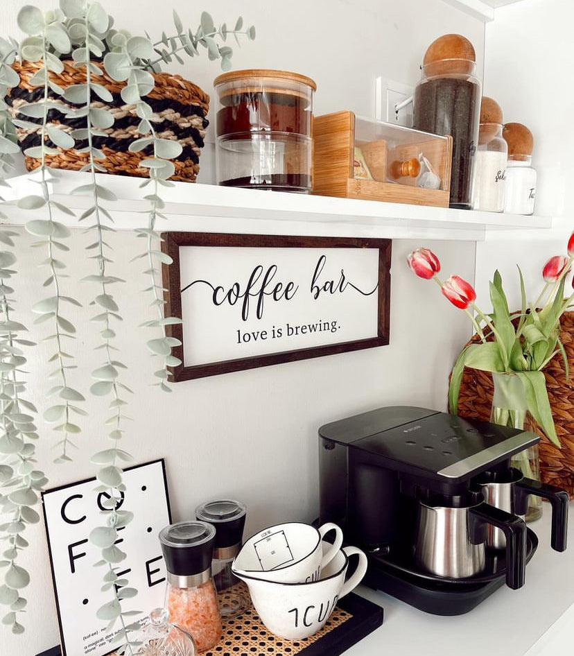 Coffee Bar Kahve Köşesi Ahşap Tablo