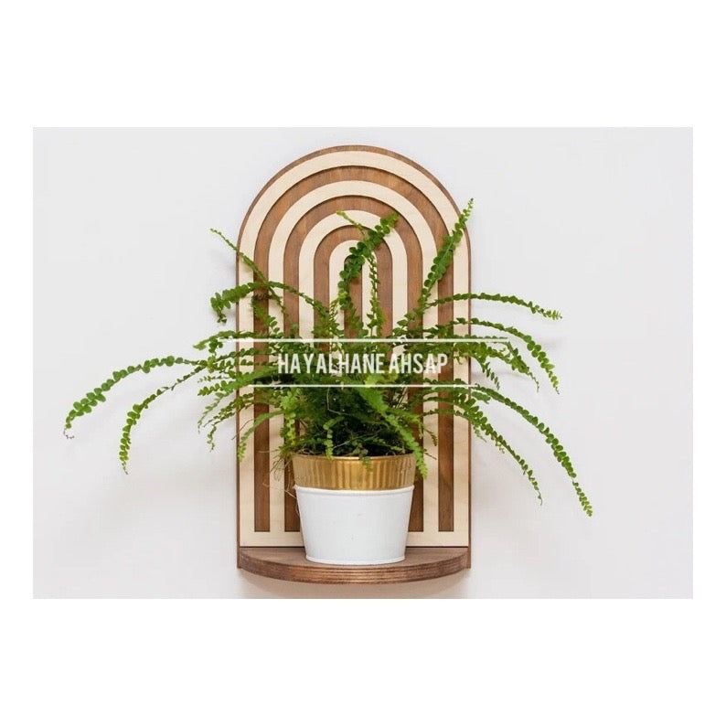 Ahşap Raf / Rainbow Shelf / Çiçeklik Rafı / Gökkuşağı Raf / Çocuk Odası Rafı