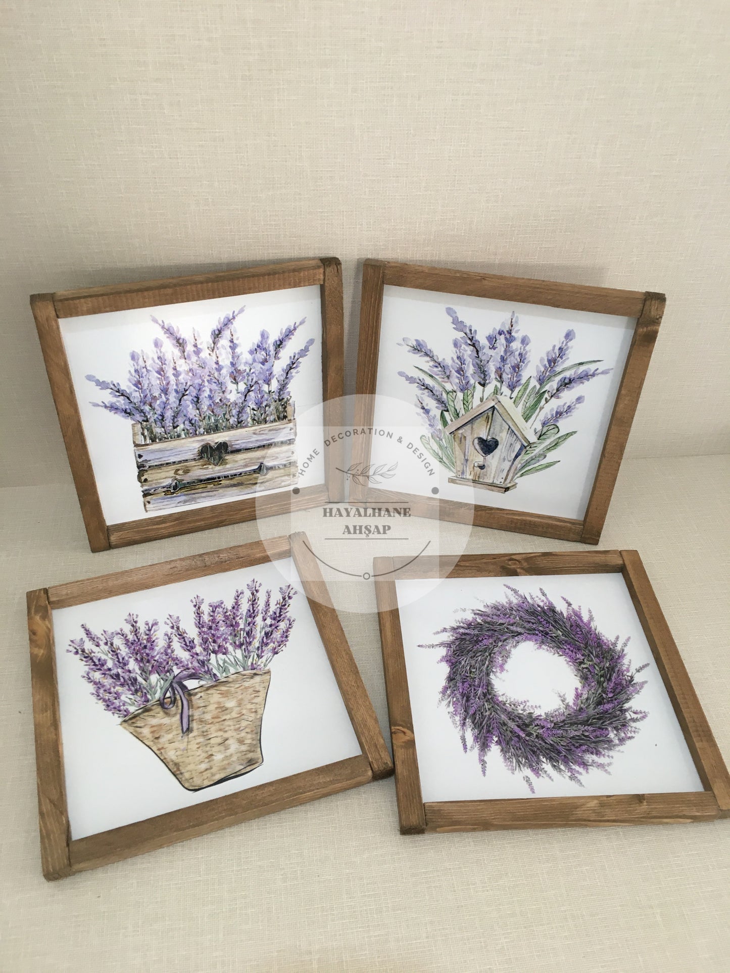 Лавандовый столовый сервиз / Орех