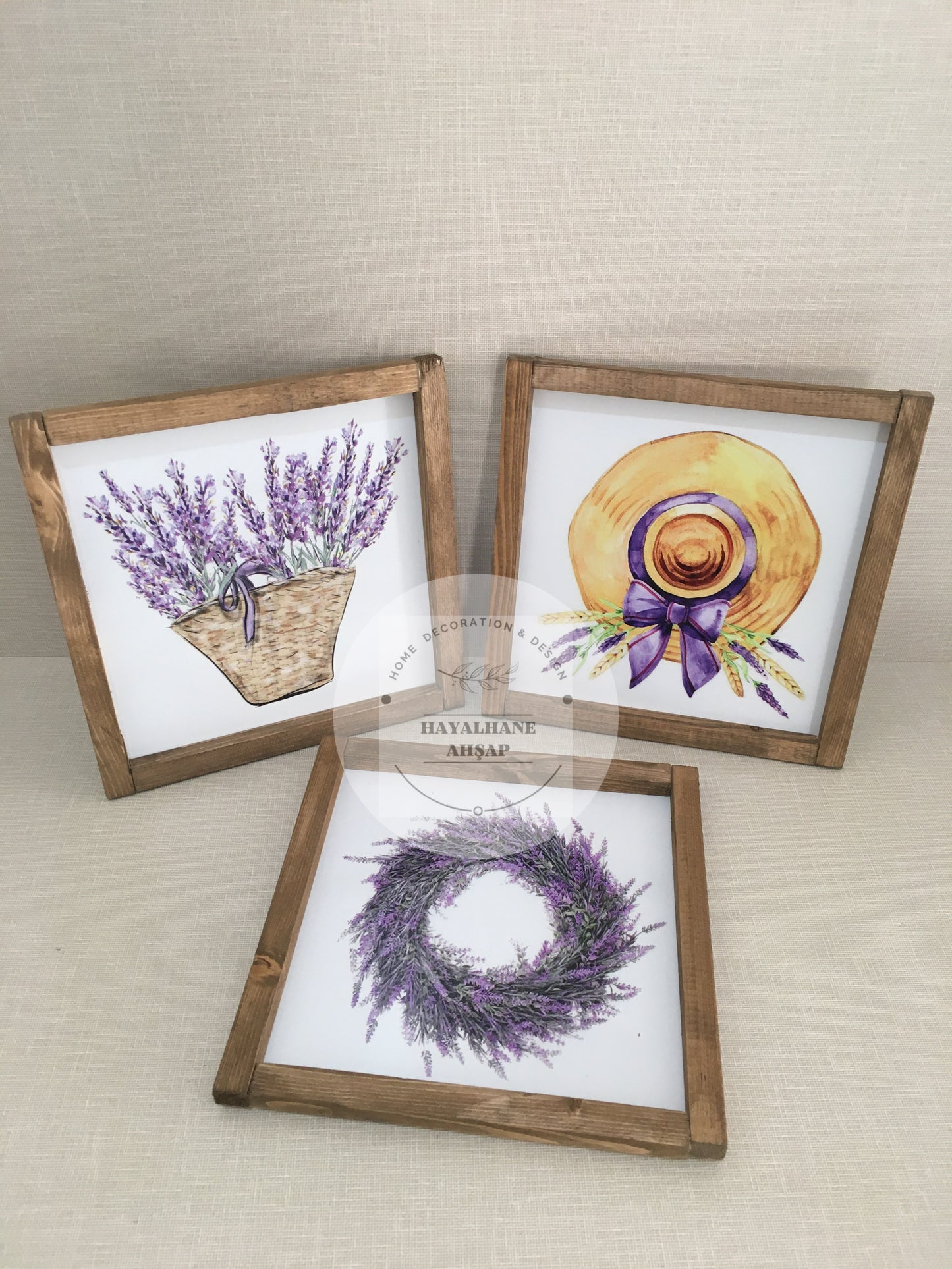 Лавандовый столовый сервиз / Орех