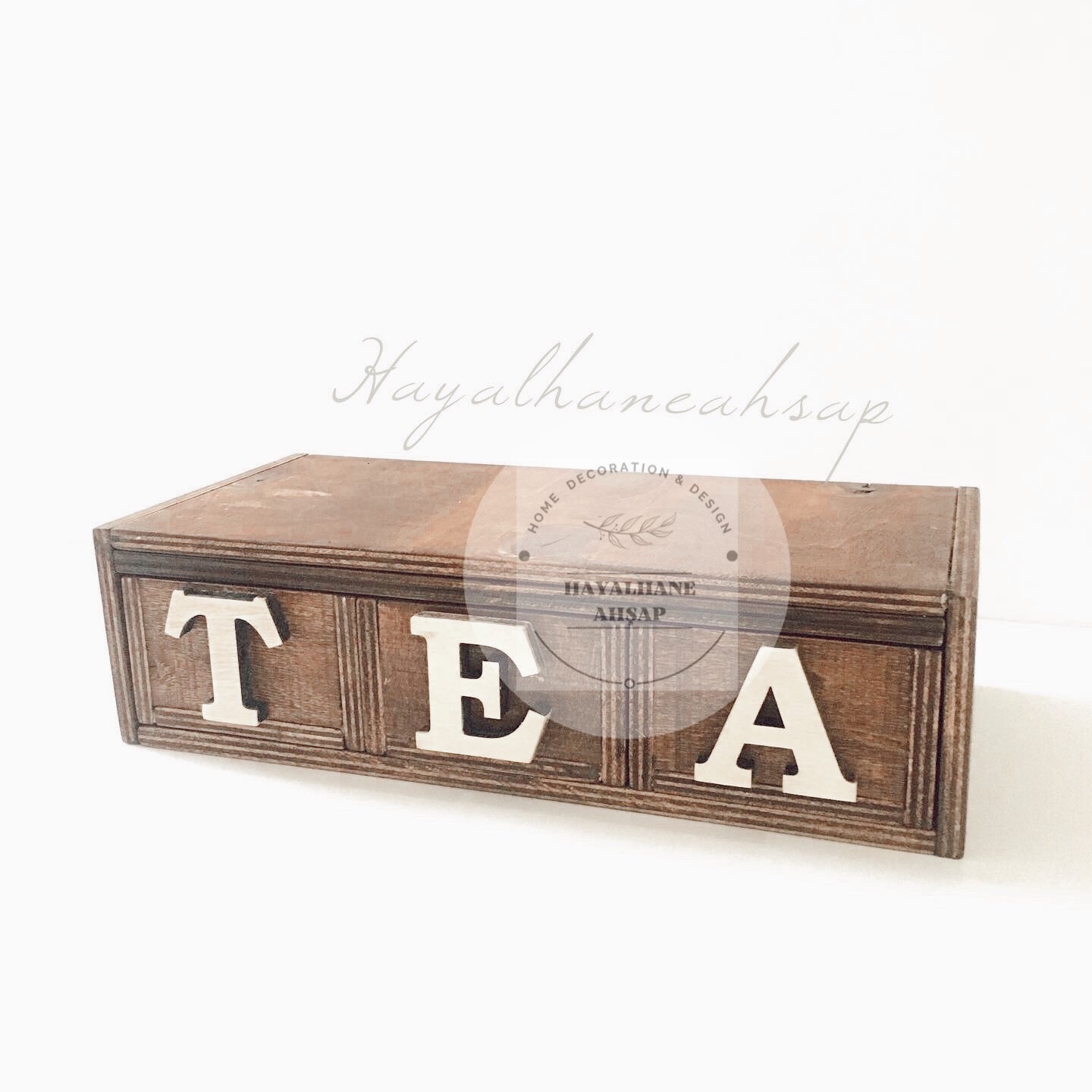Коробка для чая - Коробка для еды / Коробка из цельного дерева
