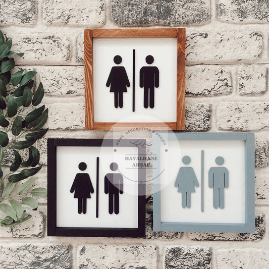 Banyo Dekor / Kadın & Erkek Tablo / Adet