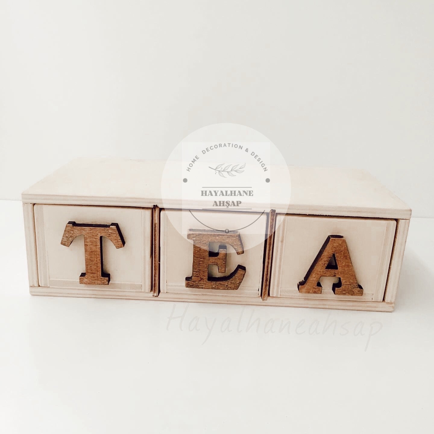 Коробка для чая - Коробка для еды / Коробка из цельного дерева