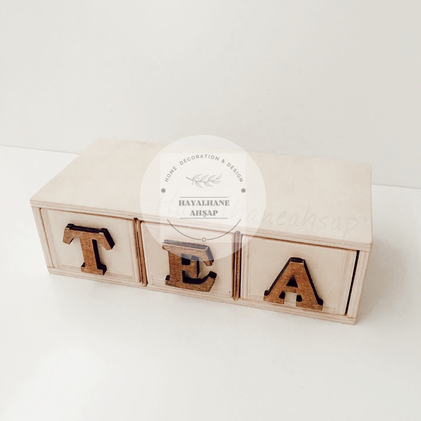 Коробка для чая - Коробка для еды / Коробка из цельного дерева