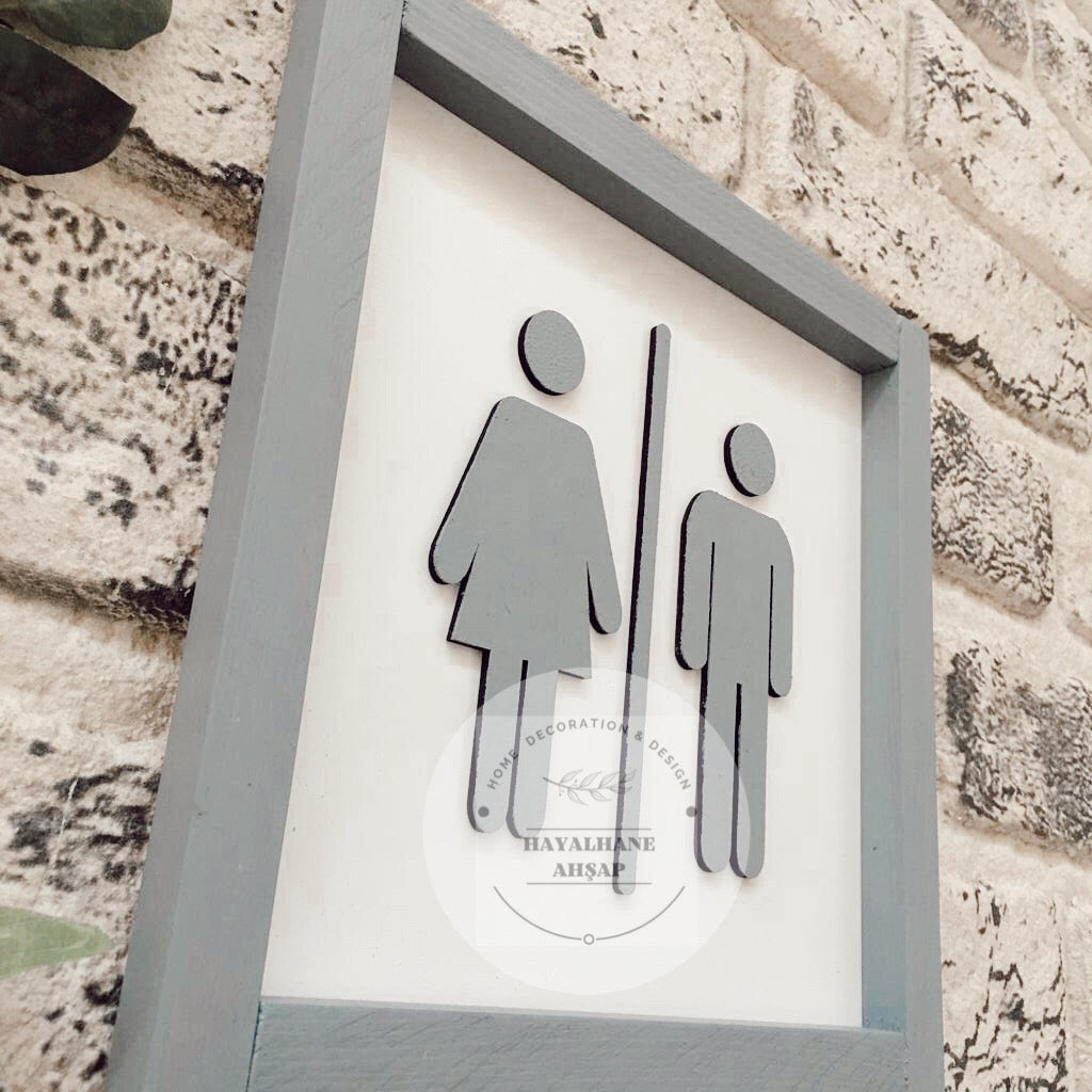 Banyo Dekor / Kadın & Erkek Tablo / Adet