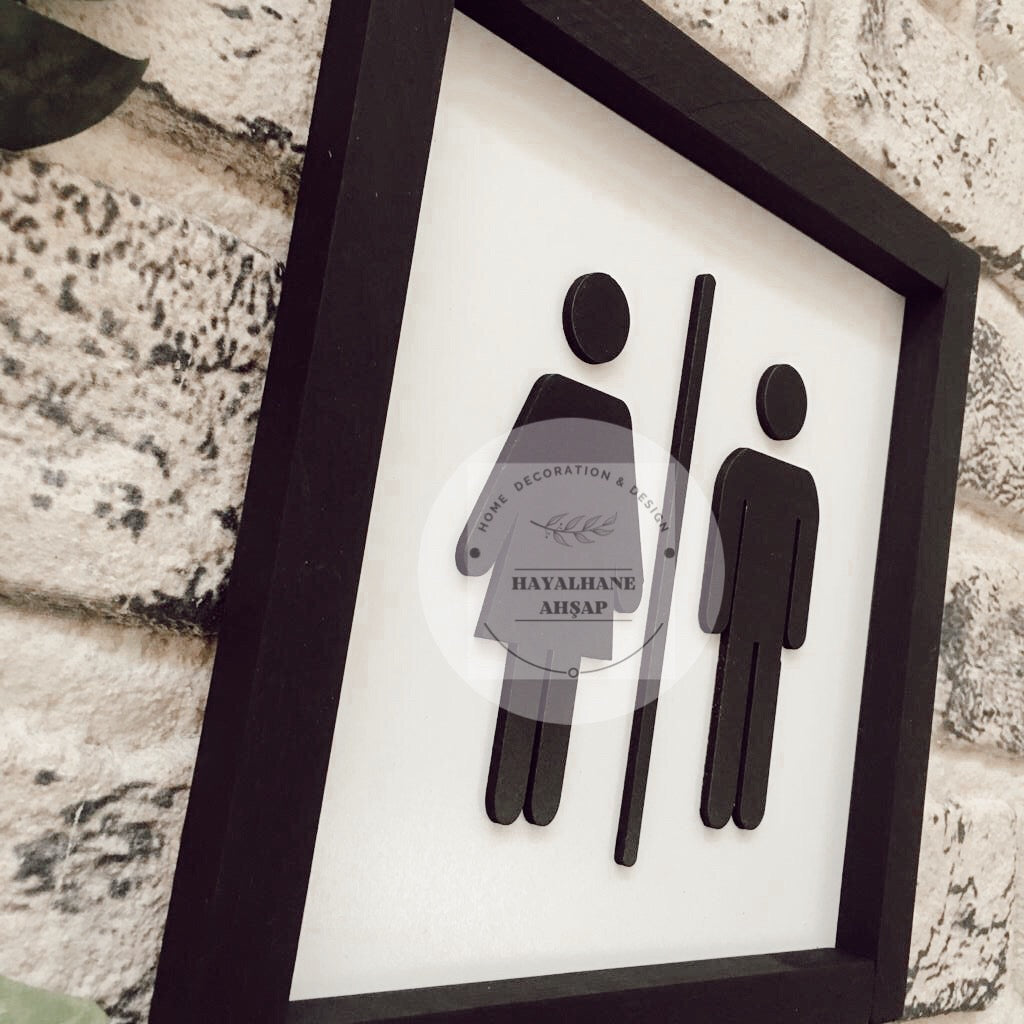 Banyo Dekor / Kadın & Erkek Tablo / Adet