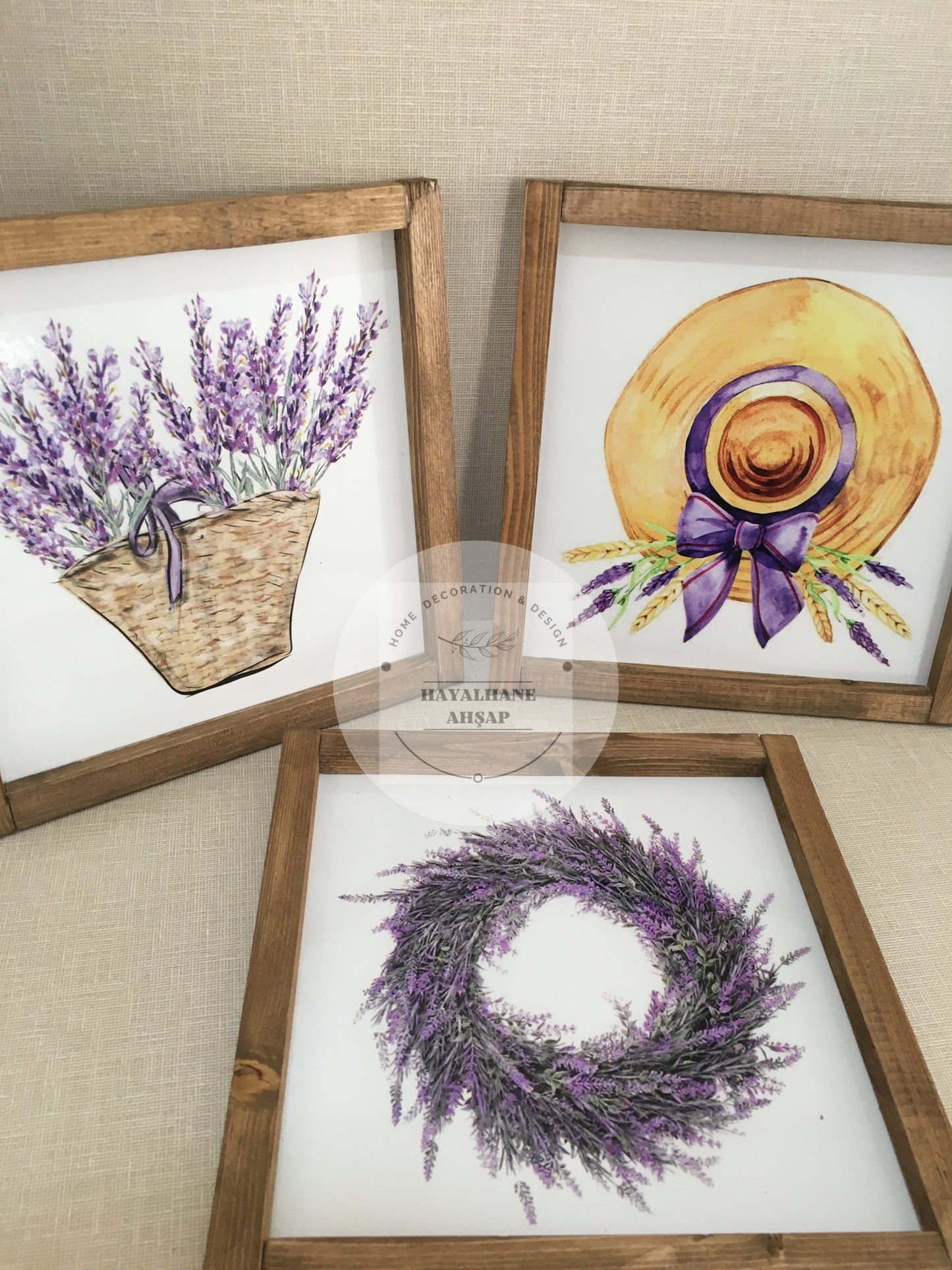 Лавандовый столовый сервиз / Орех