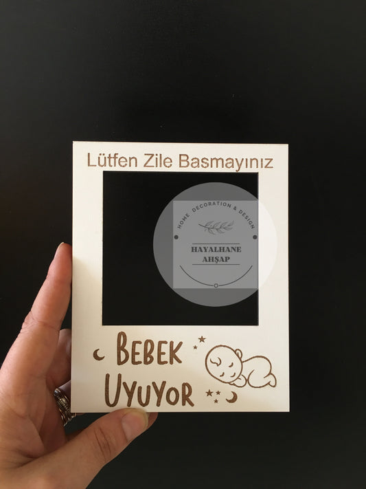 Bebek Uyuyor Zile Basmayınız Zil Süsü / Priz Süsü