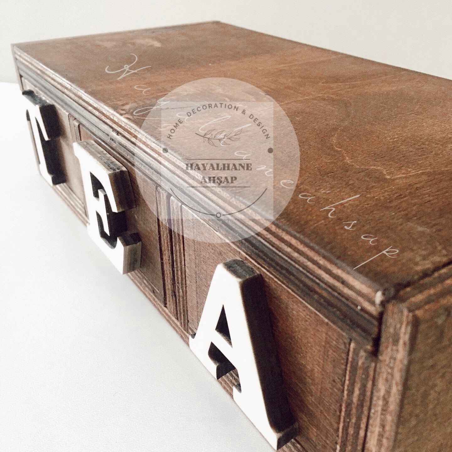 Коробка для чая - Коробка для еды / Коробка из цельного дерева