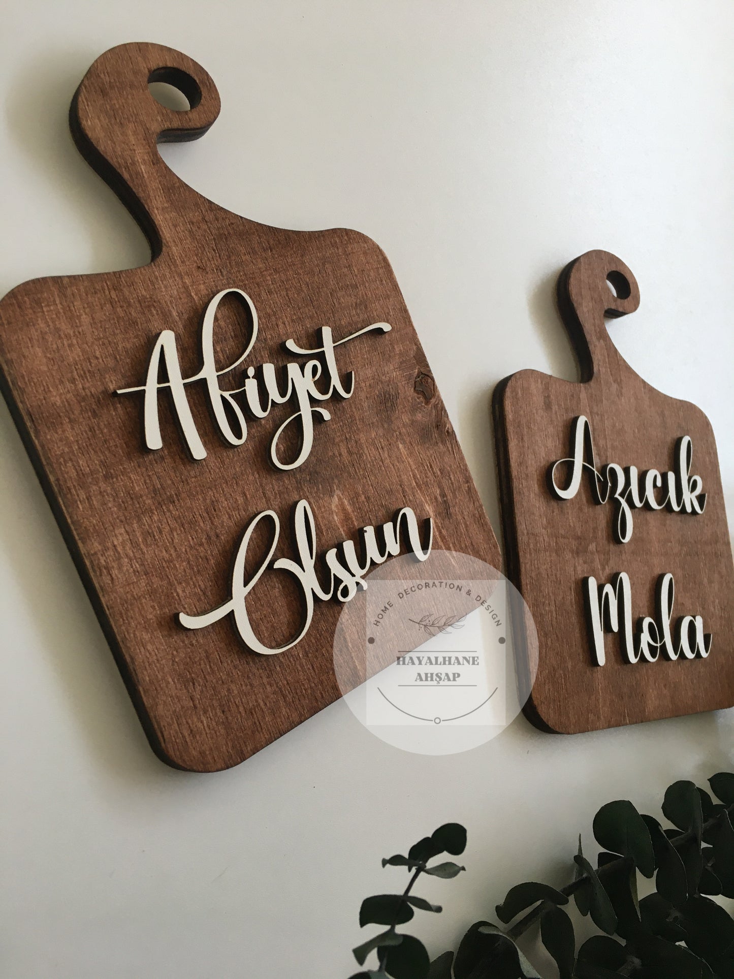 Afiyet Olsun / Azıcık Mola / Ahşap Sunum Dekor