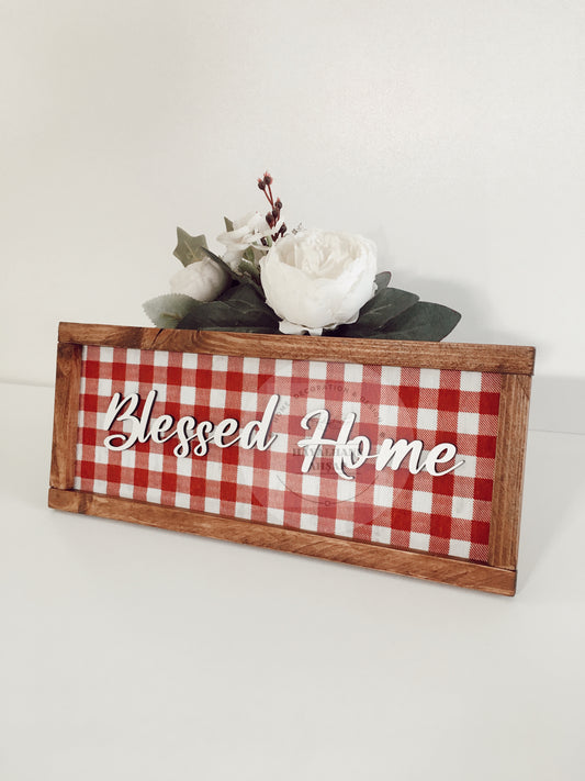 Blessed Home / Kırmızı Kumaşlı Tablo