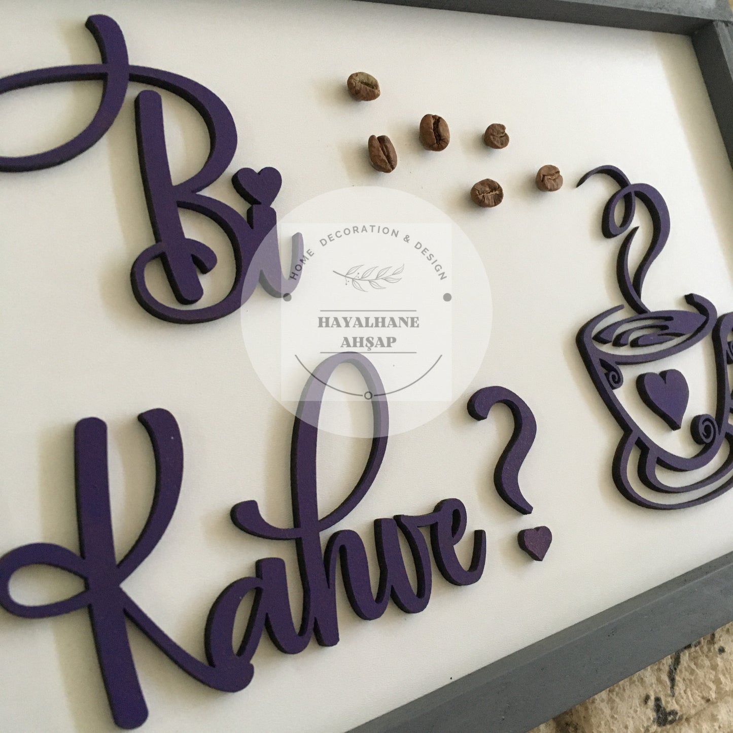 Bi Kahve Tablo / Kahve Köşesi Tablo