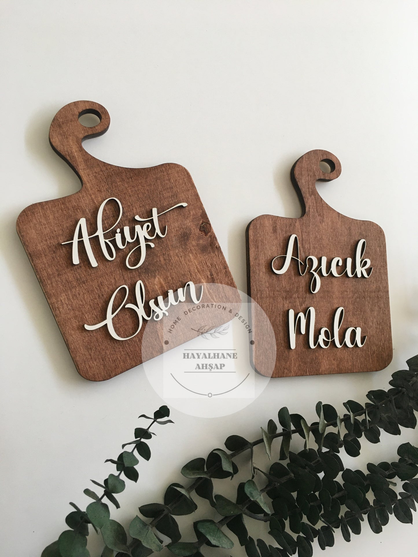 Afiyet Olsun / Azıcık Mola / Ahşap Sunum Dekor
