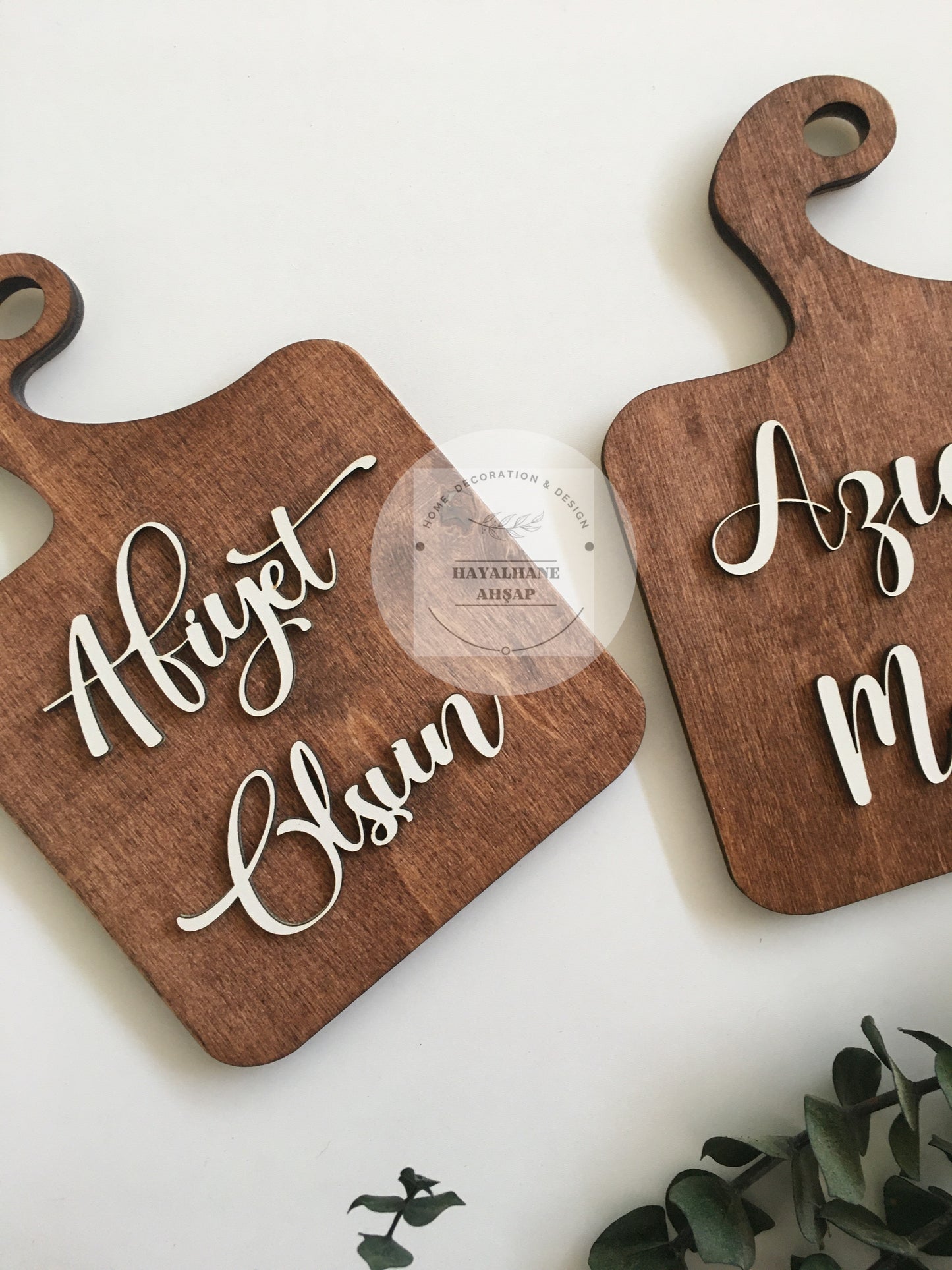 Afiyet Olsun / Azıcık Mola / Ahşap Sunum Dekor