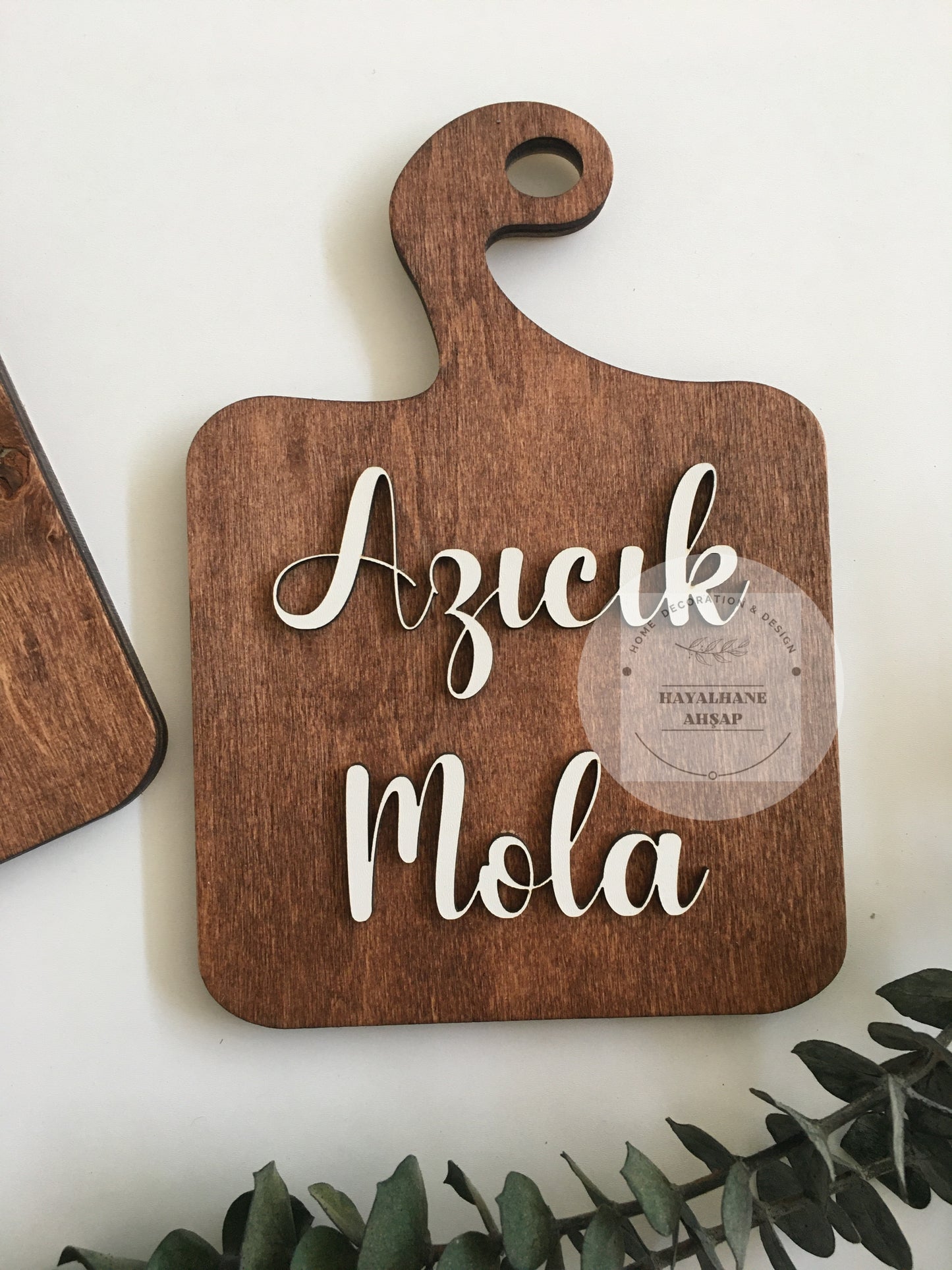 Afiyet Olsun / Azıcık Mola / Ahşap Sunum Dekor