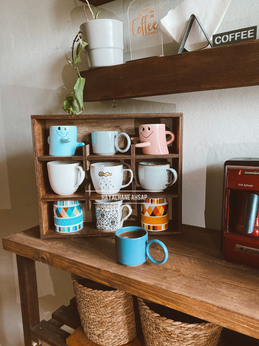 Kupa Rafı / Ahşap Raf