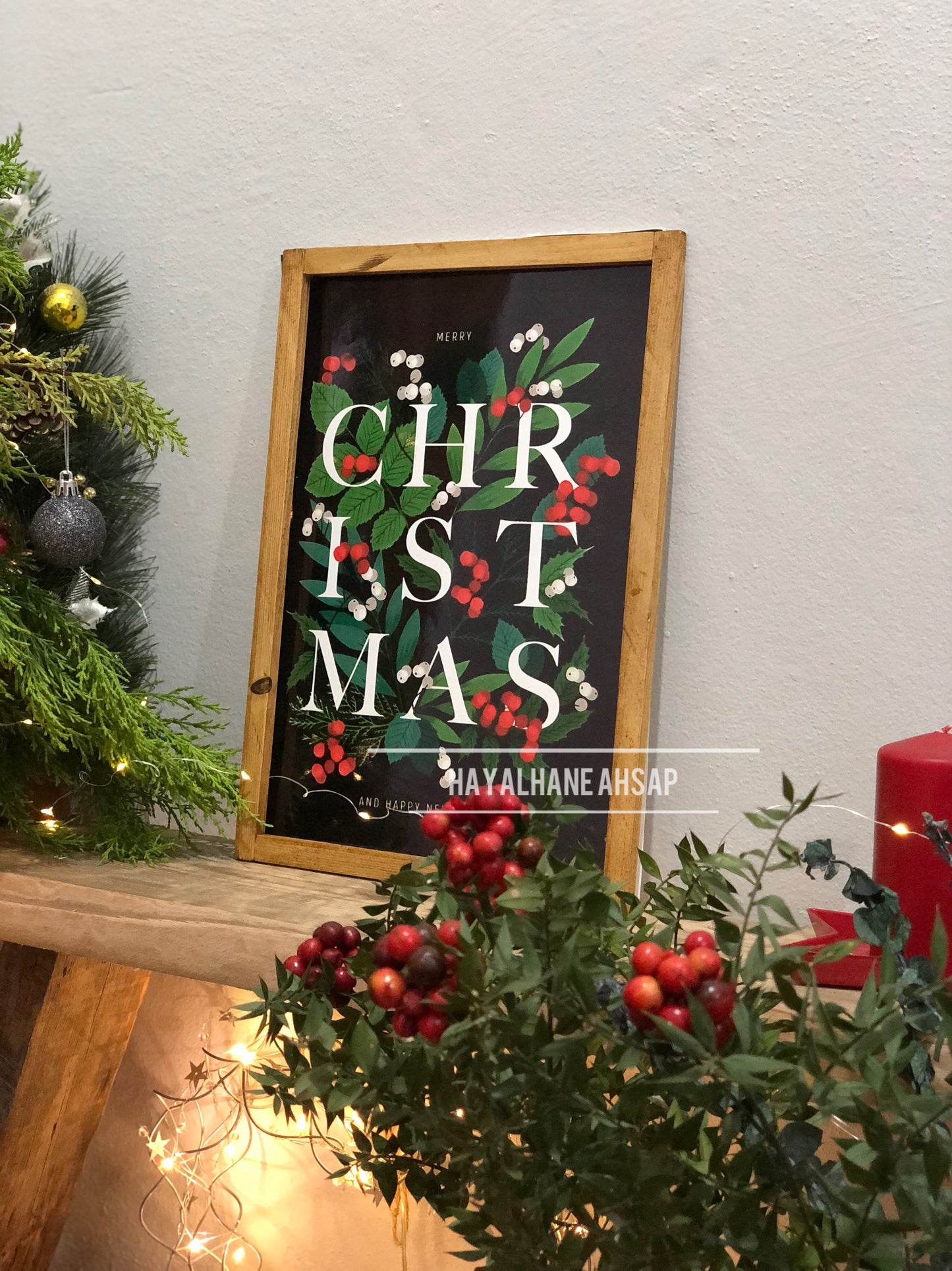 Merry Cristmas Yılbaşı Tablo