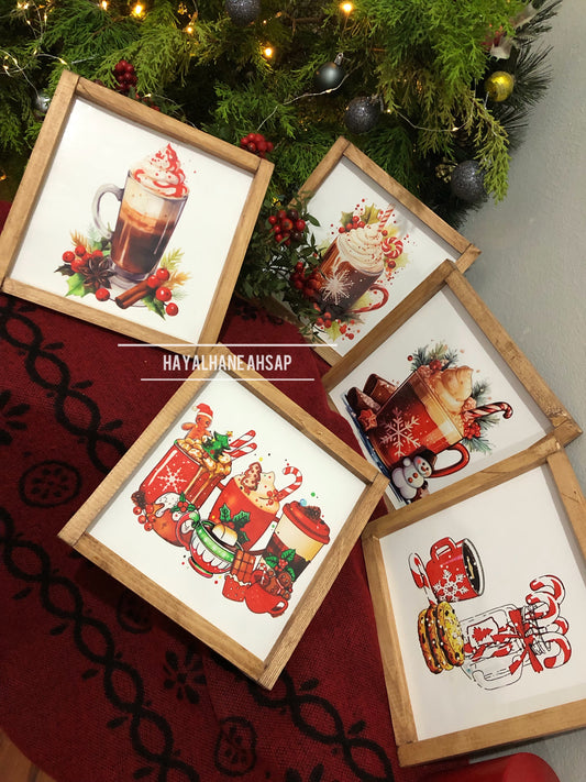 Kırmızı Fincanlı Tablo Seti