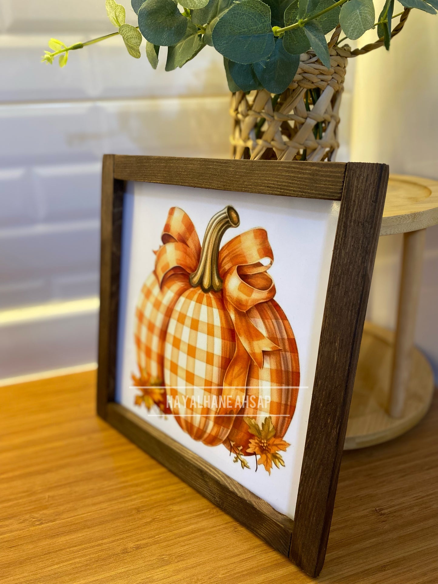 Kahve Köşesi Sonbahar Balkabağı Tablo