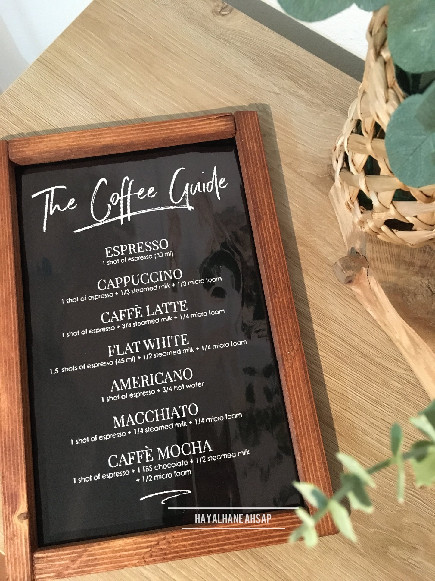 Kahve Temalı Tablo / Kahve Köşesi Tablo / The Coffee Guide Tablo