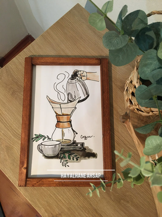 Kahve Temalı Tablo / Kahve Köşesi Tablo