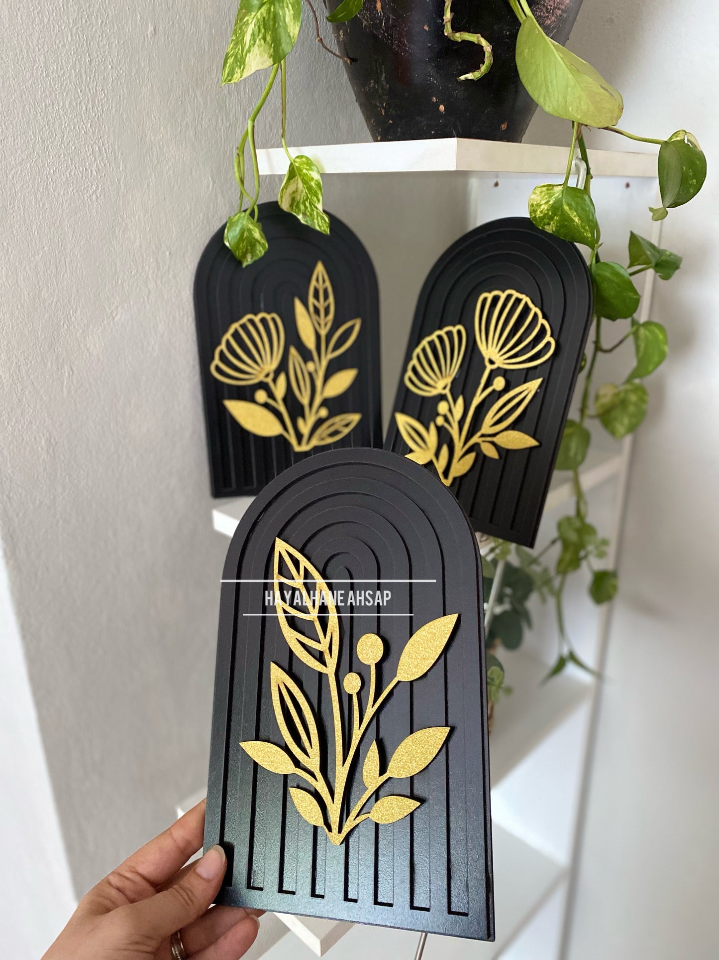 Flower Dekor Set / Gökkuşağı Ahşap Obje
