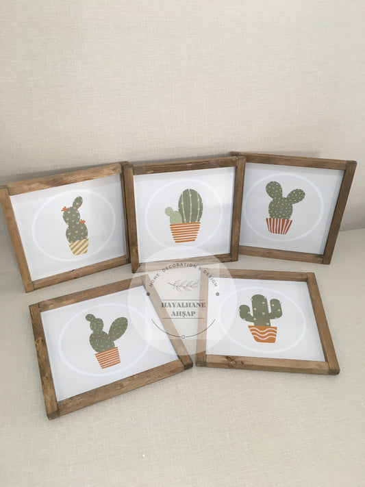 Cactus Table Set / Walnut